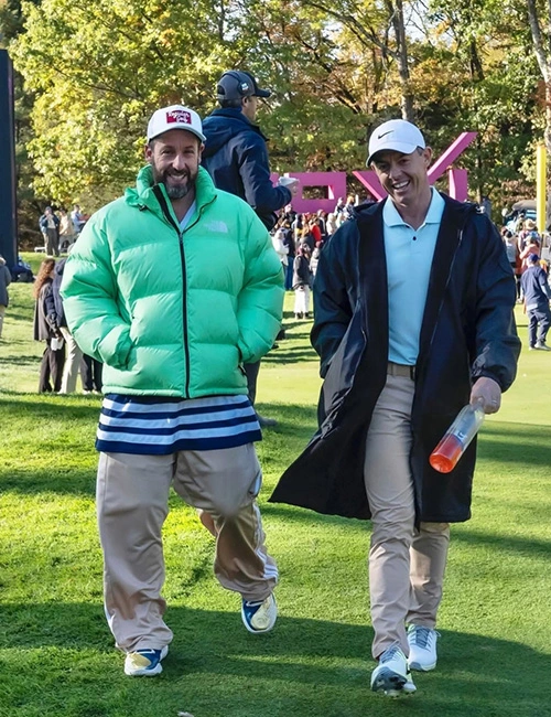 Adam Sandler 2025 Green Puffer Jacket