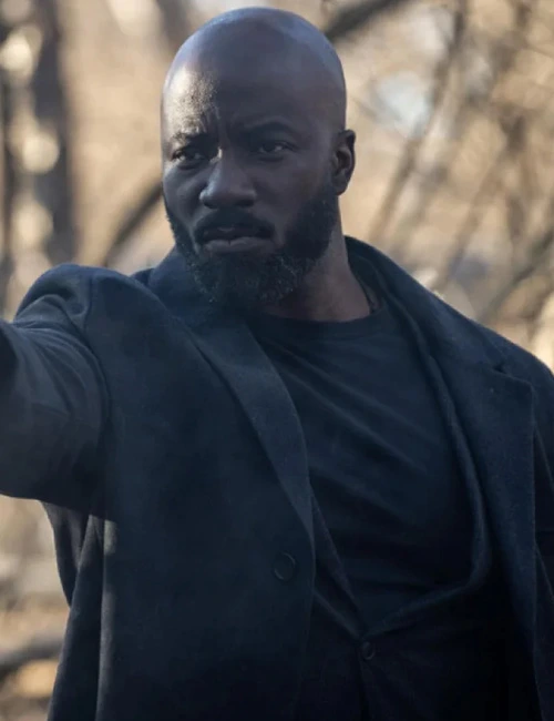 Alarum 2025 Movie Mike Colter Orlin Black Wool Trench Coat