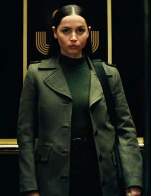 Ana de Armas From the World of John Wick Ballerina 2025 Eve Green Coat