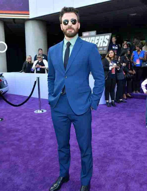 Avengers Endgame Chris Evans Blue Suit