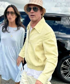 Brad Pitt F1 Movie Yellow Cotton Jacket