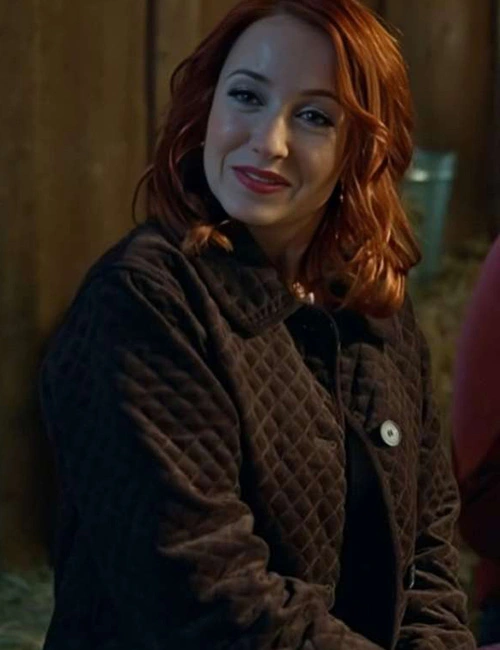 Casey The Wish Swap 2025 Emily Tennant Brown Quilted Jacket