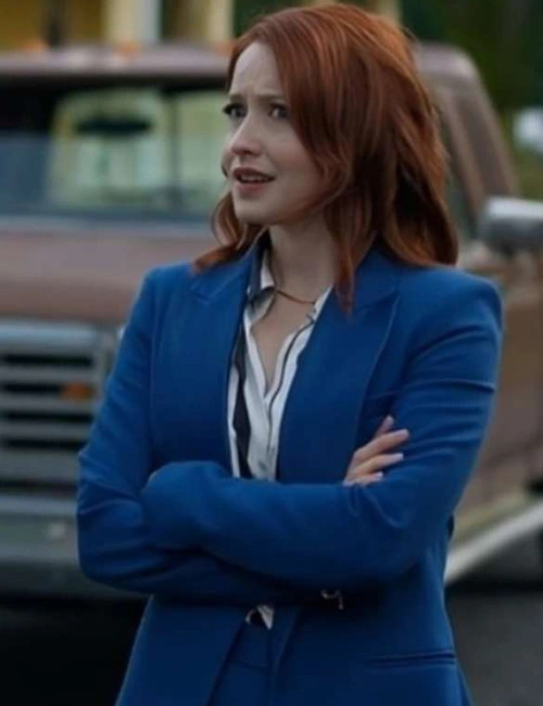 Emily Tennant The Wish Swap 2025 Casey Blue Suit
