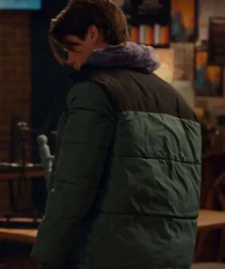 Felix Mallard Green and Black Puffer Jacket