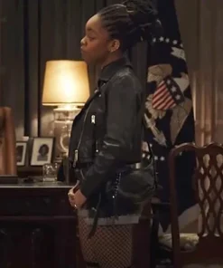 G20 Marsai Martin Black Biker Leather Jacket