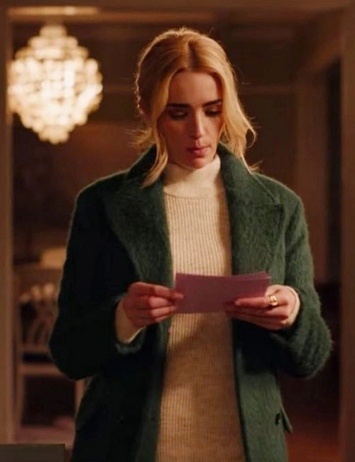 Ginny & Georgia Miller Green Double Breasted Wool Coat