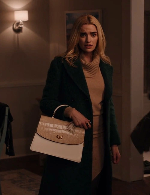 Ginny and Georgia Brianne Howey Green Wool Coat