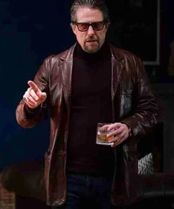 Hugh Grant The Gentlemen Brown Leather Jacket