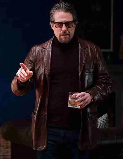 Hugh Grant The Gentlemen Brown Leather Jacket