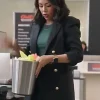 Janel Parrish Return to Office Black Blazer