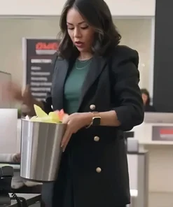 Janel Parrish Return to Office Black Blazer