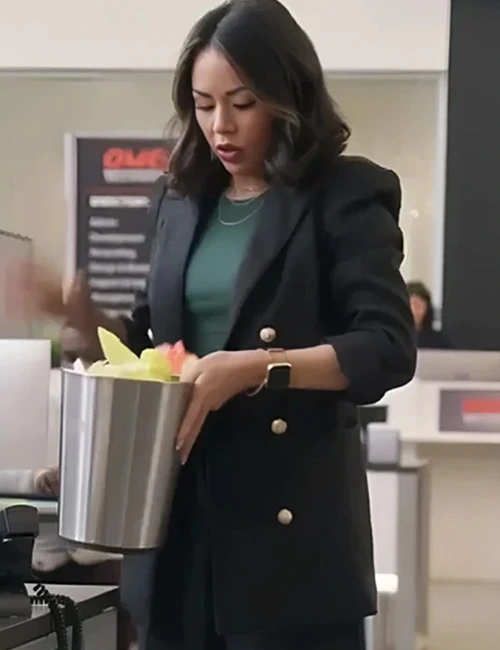 Janel Parrish Return to Office Black Blazer