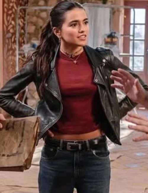 La Dolce Villa Maia Reficco Black Leather Jacket