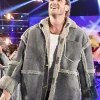 Logan Paul 2025 Grey Shearling Jacket