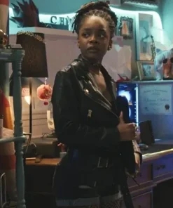 Marsai Martin G20 Biker Leather Jacket