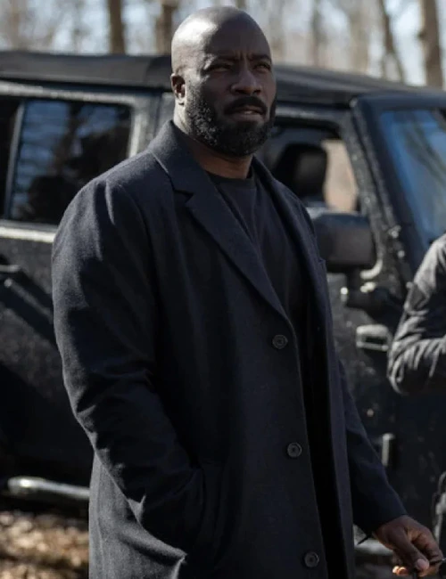 Mike Colter Alarum Black Wool Coat