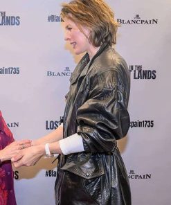Milla Jovovich Movie In the Lost Lands 2025 Gray Alys Black Leather Jacket