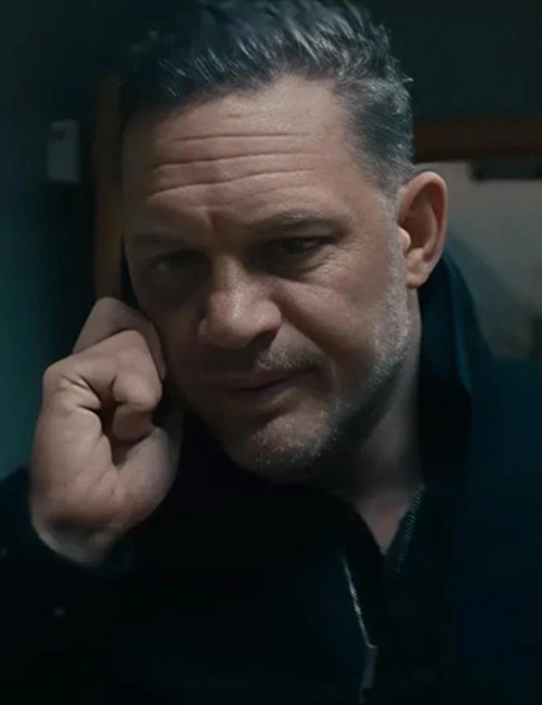 MobLand 2025 Drama Series Tom Hardy Black Leather Jacket