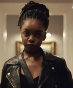 Serena Sutton Movie G20 2025 Marsai Martin Black Biker Leather Jacket For Unisex