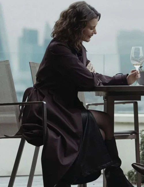 Alice MobLand 2025 Emily Barber Burgundy Trench Coat