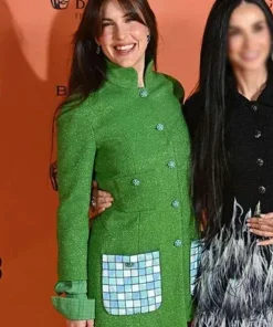 BAFTA After Party 2025 Scout LaRue Willis Green Wool Coat