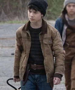 Hershel Rhee The Walking Dead Dead City Brown Jacket