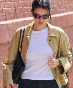 Kendall Jenner 2025 Suede Leather Jacket