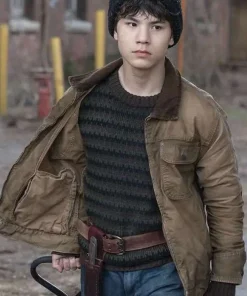 Logan Kim The Walking Dead Dead City Season 02 Hershel Rhee Brown Cotton Jacket