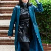 Only Murders in the Building Selena Gomez Blue Leather Coat