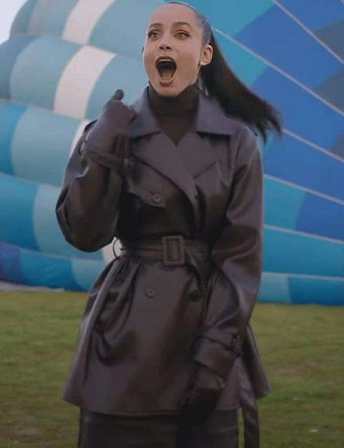 Sofia Carson The Life List Black Coat